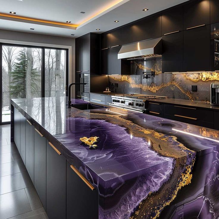 7 Custom Epoxy Kitchen Countertops Ideas for a Personalized Touch • 333 Art Images کفپوش‌های اپوکسی مسکونی