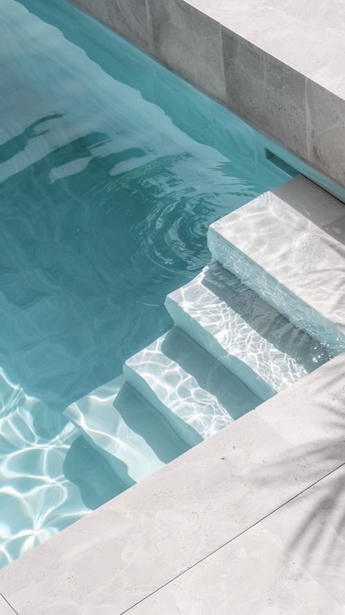 Modern Concrete Pool Deck Designs You Will Love 96 میکروسمنت سطوح پله ها